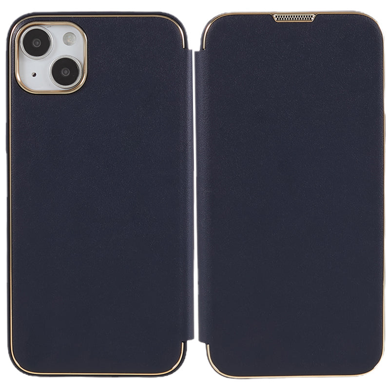 Pro iPhone 14 Plus PU kůže PC TPU kryt stojanu na telefon Pouzdro na galvanické pokovování mobilního telefonu Pro iPhone 14 Plus PU kůže PC TPU kryt stojanu na telefon Pouzdro na galvanické pokovování mobilního telefonu